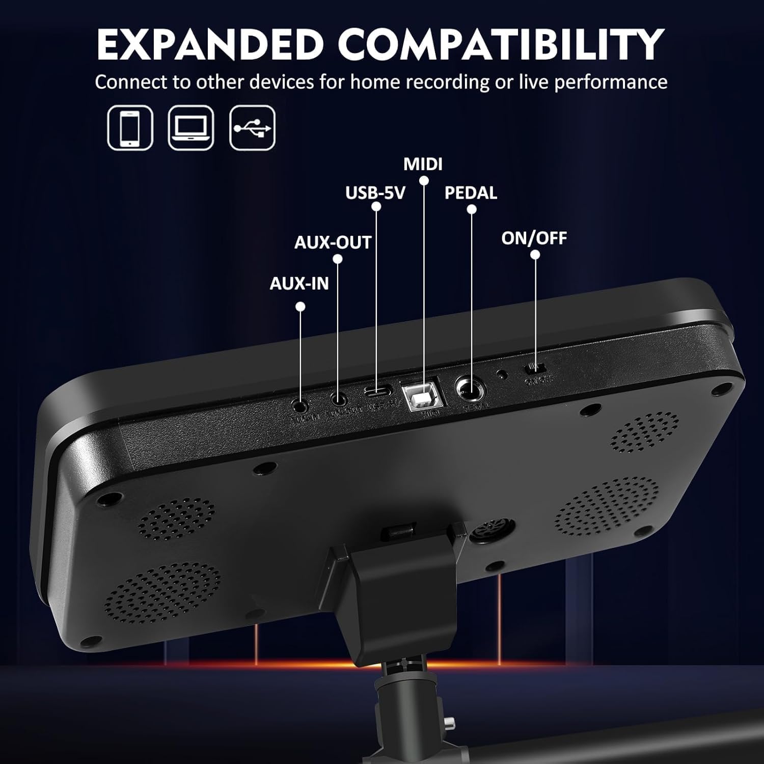 Electronic Drum Set,Electronic Drum for Beginner Set with Type-C Charging,support USB MIDI Bluetooth,with 4 Quiet Mesh Pads 2 Pedals, Drum Stool, Sticks, Headphones and Melodics Lessons