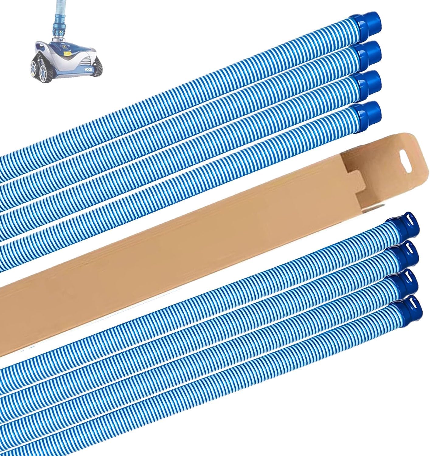 8 pack 39 in Pool Cleaner Hose compatible with MX6 MX8 X7 T3 T5, R0527700 Twist Lock Replacement Pool Vacuum Hoses