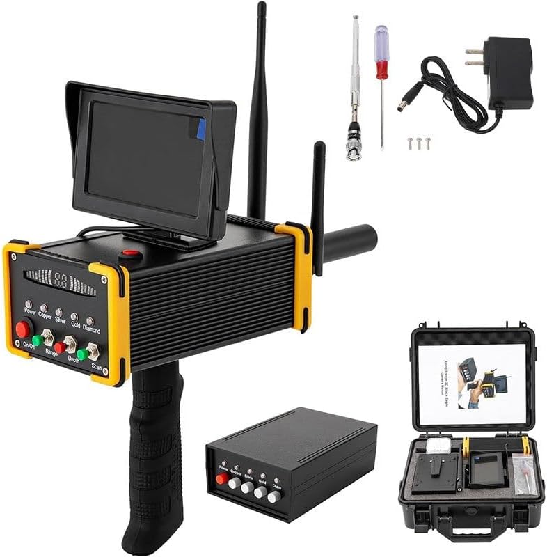 Metal Detector with LCD Display, 25m Depth, 1000m Range - Ideal for Gold, Silver, Copper Treasure Hunting Outdoors, Waterproof, Adjustable Sensitivity