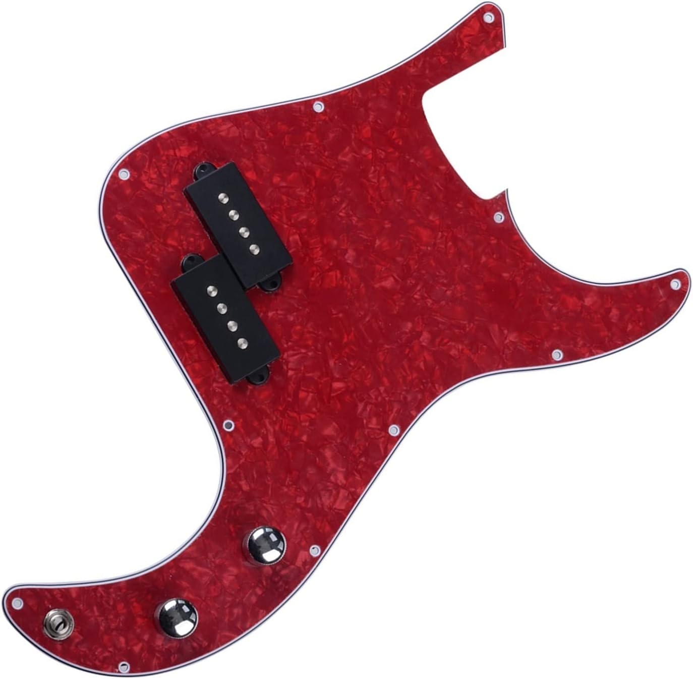 TSTS Bass Guitar Pre-Wired Pickguard Scratch Plate with Pickup for 4 String Bass Guitar Parts Prewired Pickup Pickguard (Color : 01)