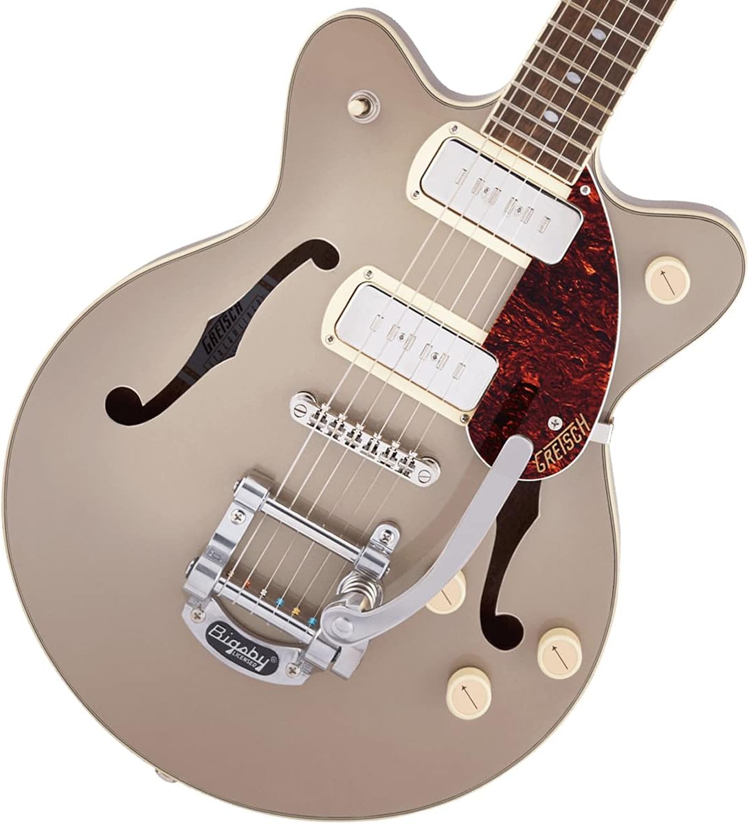 Gretsch G2655T-P90 Streamliner Center Block Jr. Double-Cut P90 Electric Guitar - Sahara Metallic on Vintage Mahogany Sta