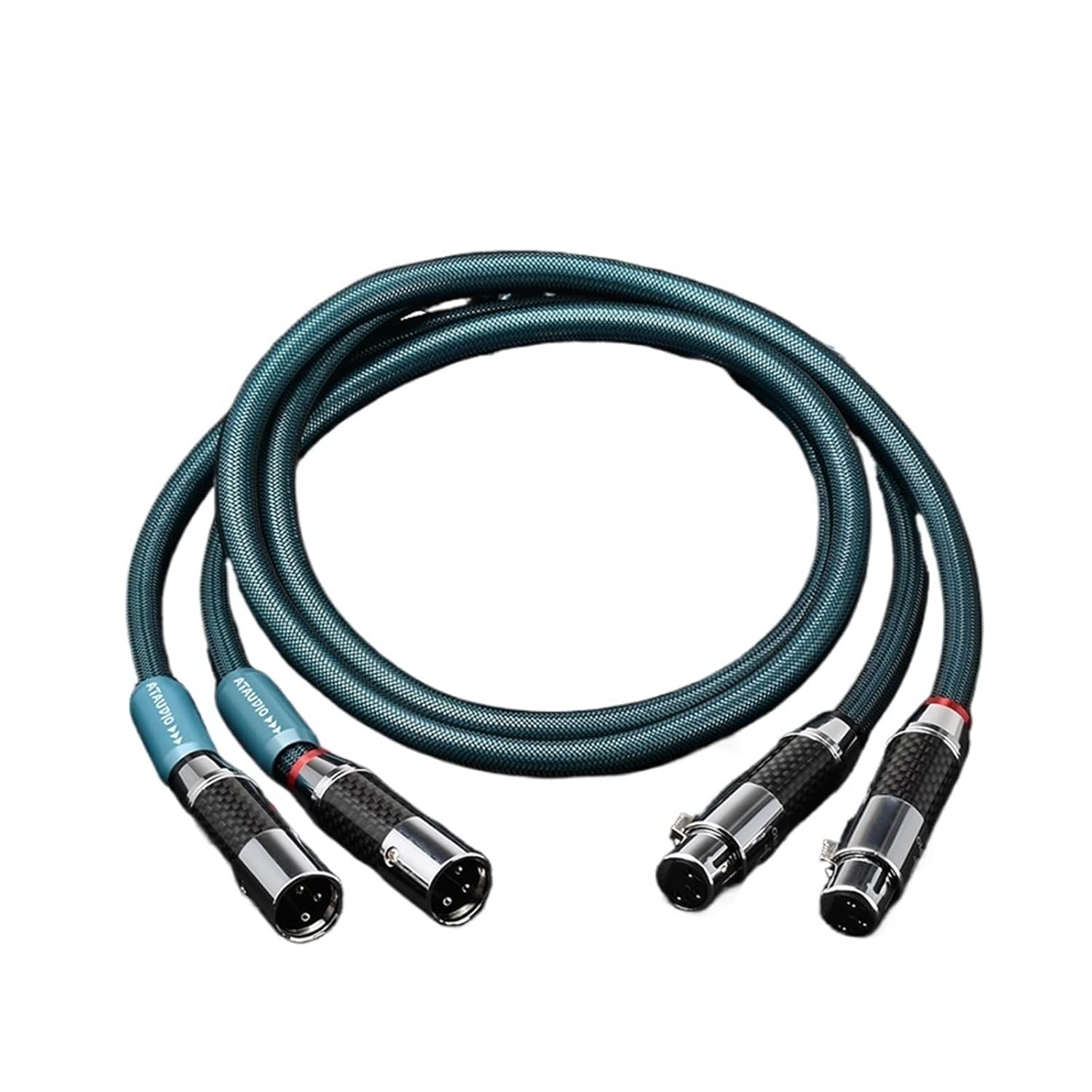 HiFi Audio Cable Hi-end 8N OCC Silver-Plated 2XLR Male to Female Balanced Adapter Wire for Microphone Amplifier(One Pair,0.75m)