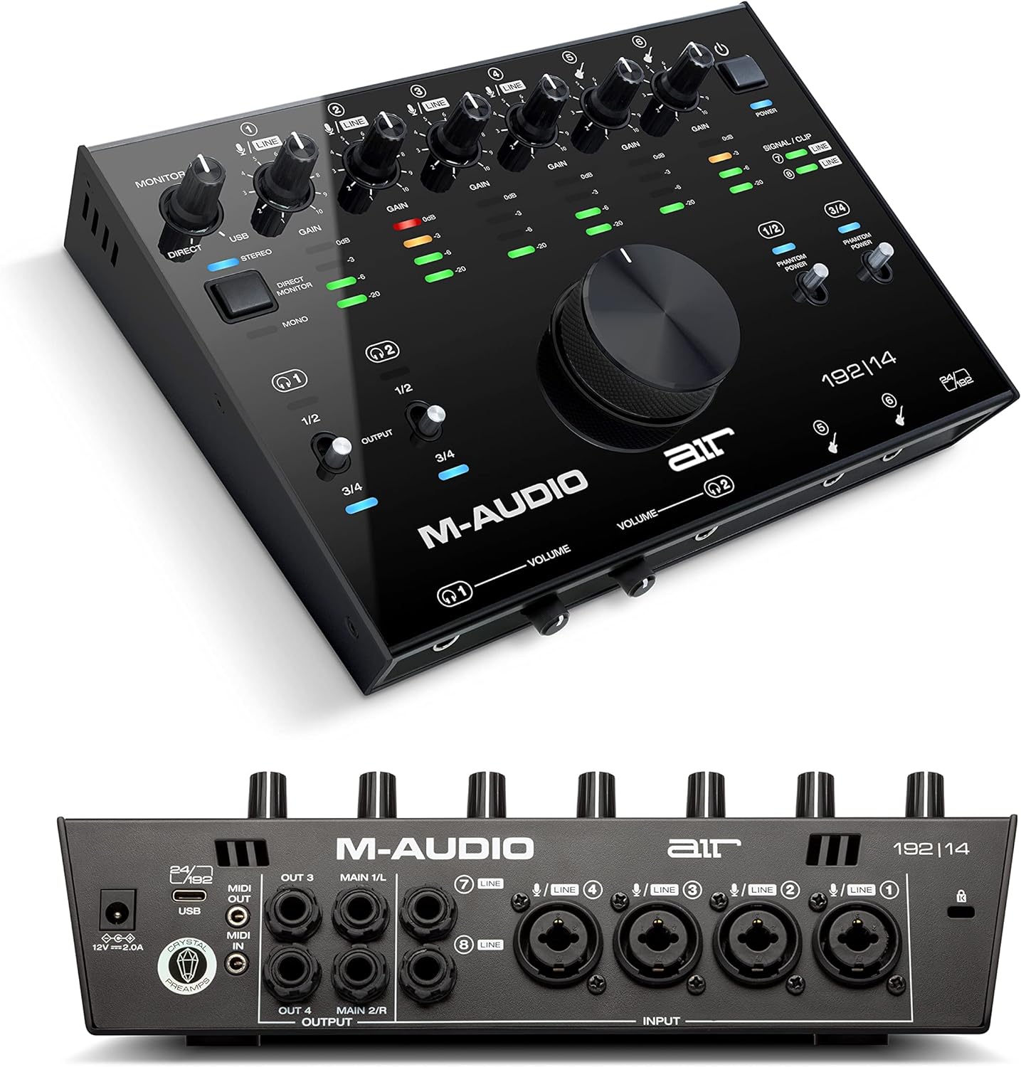 M-AUDIO AIR 192x14 USB-C Audio Interface for Studio Recording with 8 In and 4 Out, MIDI Connectivity, and Software from MPC Beats and Ableton Live Lite