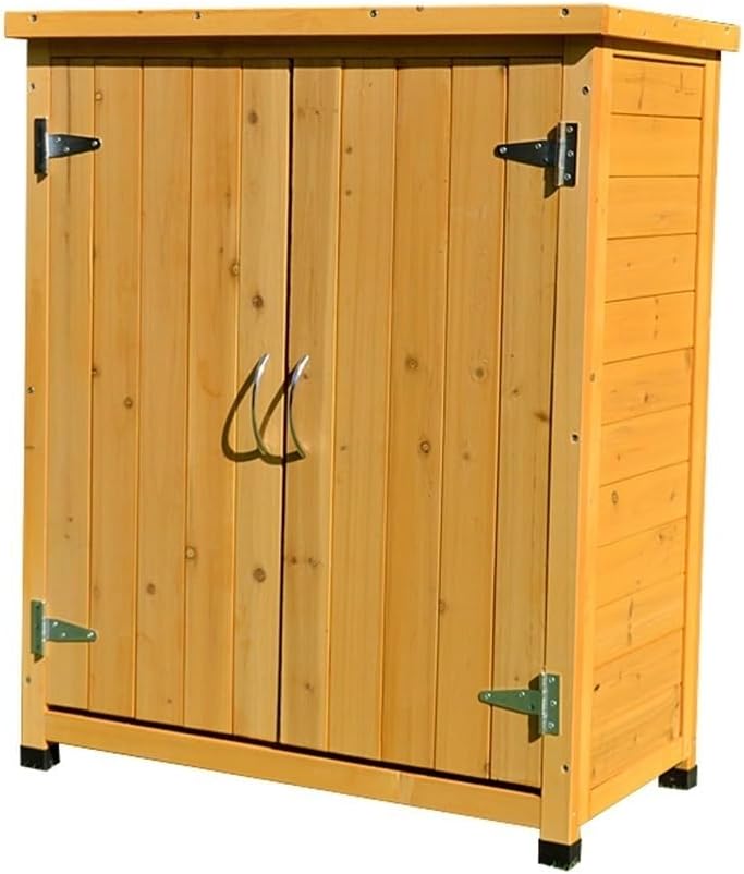 Storage Shed Storage Cabinet Box, Wooden Tool Cabinet, Indoor and Outdoor Storage Workbench for Backyard, Garage, Garden