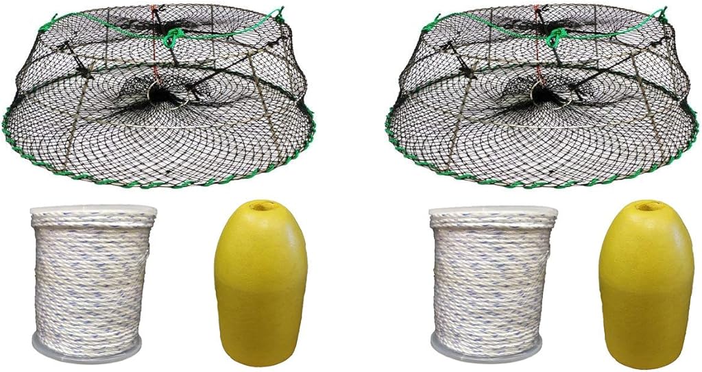 KUFA Sports 2-Pack of Tower Style Prawn Trap with Prawn Trap Accessory Combo (CT77+FYM400) x2