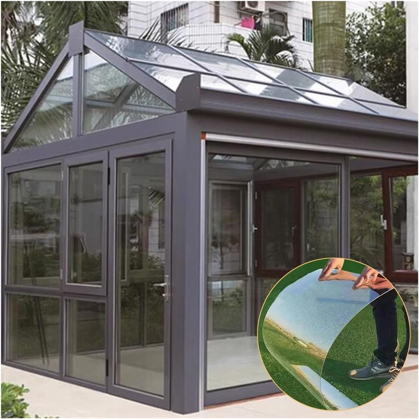 PC Endurance Board, 1.2 MM Polycarbonate Plastic Sheet, High Toughness Flame Retardant Sunlight Panels, Outdoor Garden Greenhouse Roofing Replacement Shelters, Easy To Bend ( Color : Clear , Size : 0.
