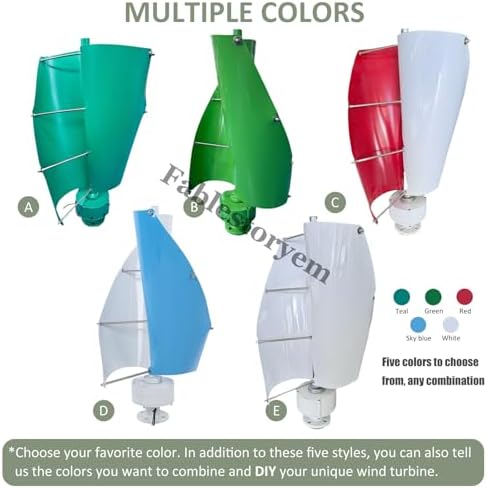 12000W Helix Maglev Wind Turbine Generator Kit - 12V/24V/48V Vertical 3-Phase AC Permanent Magnet with MPPT Controller & 2 Blades for Boats, Gazebos, Cabins