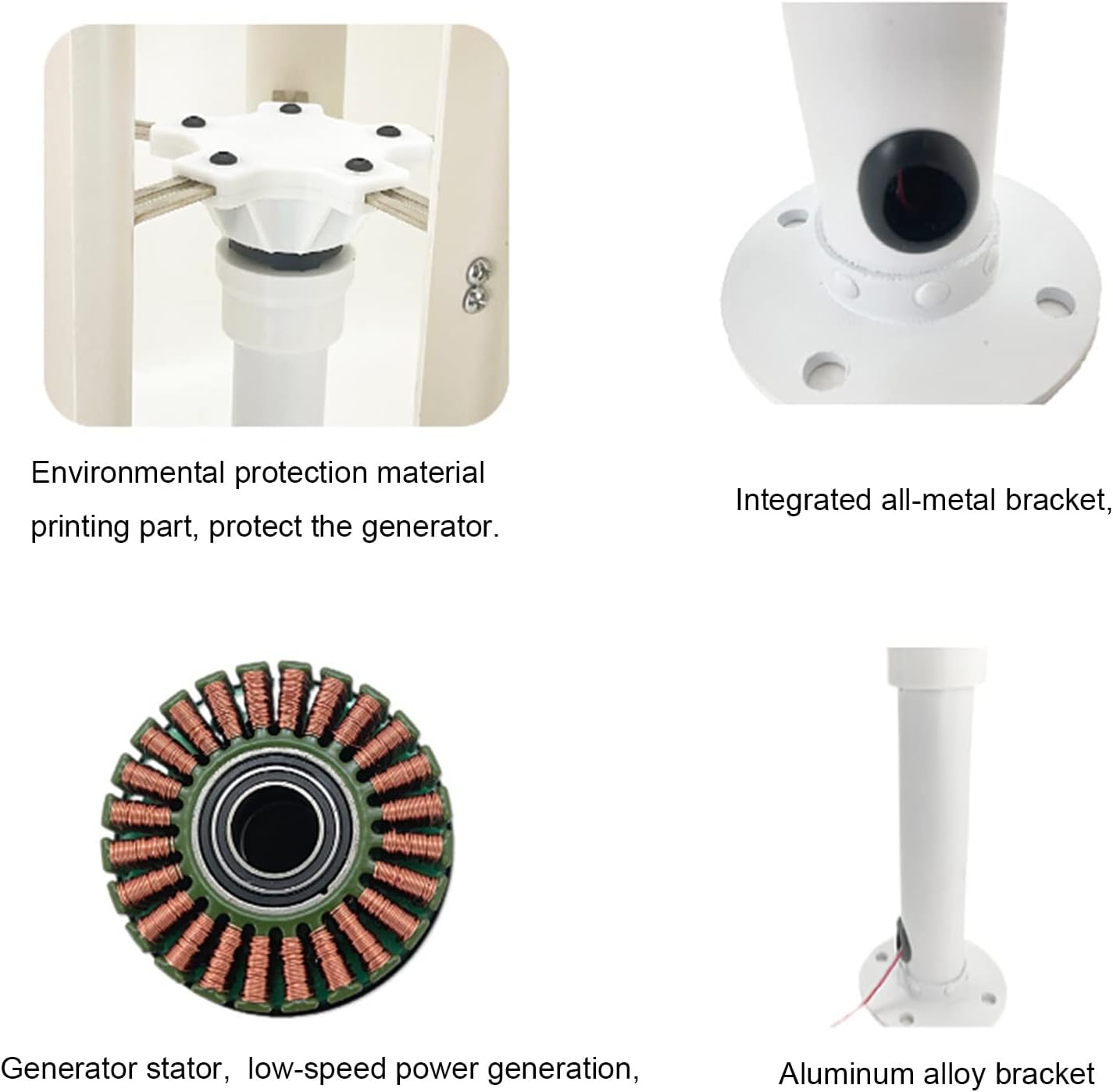 Three-Phase Permanent Magnet Brushless Generator 35W Vertical 5-Blade Wind Turbine Model Portable Low-Speed Outdoor Windmill