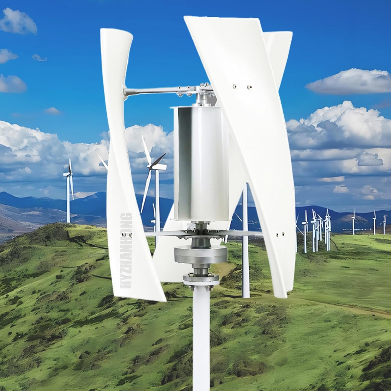 Wind AC Generator 10000 12V 24V 48V 220V Windmill Turbines Generator 3 Blade Energy Generator Wind Power Kit W/Controller Suitable for Courtyards and Outdoors