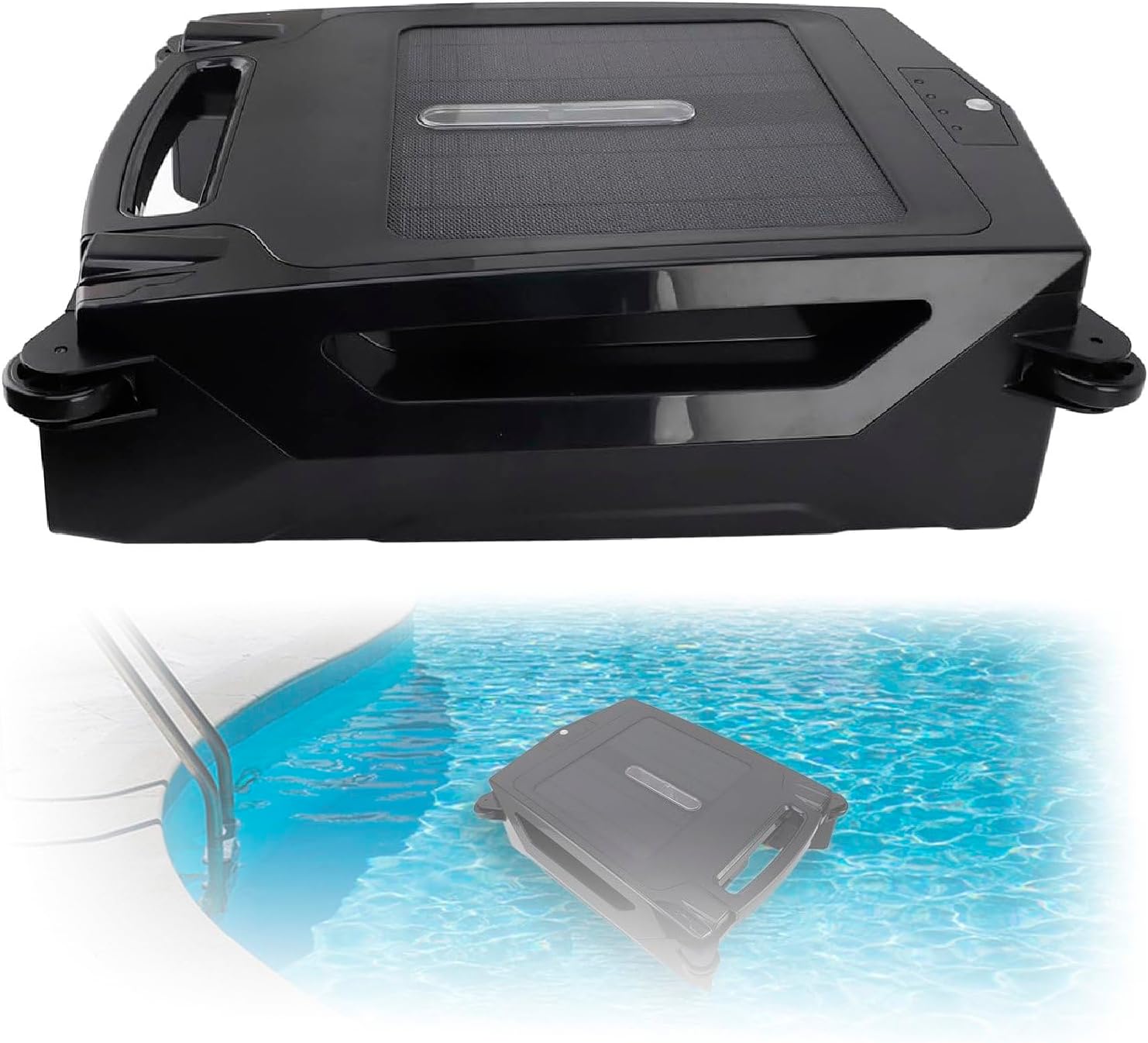 Solar Pool Cleaner Dual Mode, Cordless Pool Vacuum Robot, Smart Obstacle Avoidance, 24 7 Cleaning, for All Swimming Pool Sur face