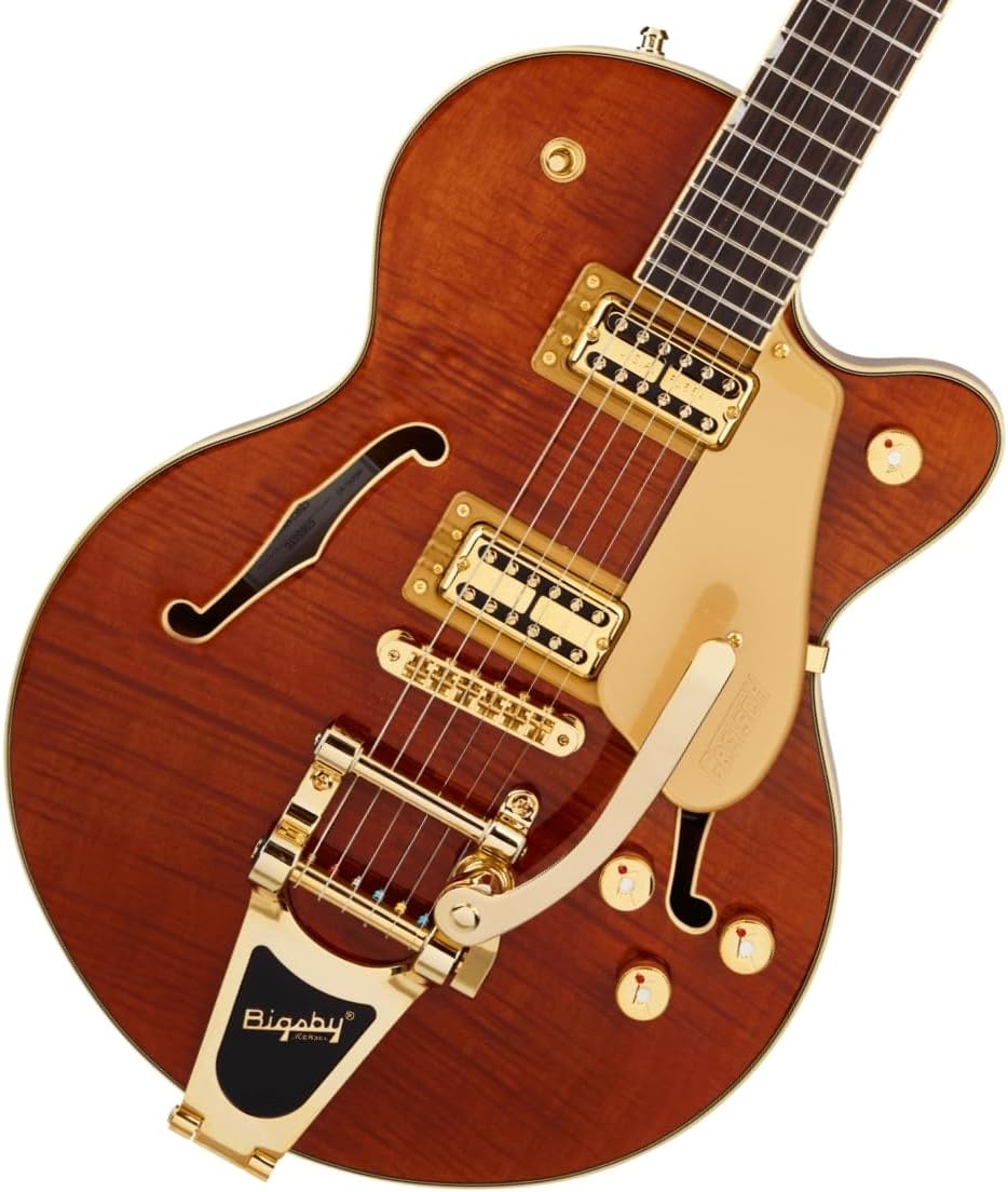 Gretsch LTD Broadkaster Jr. Semi-hollowbody Electric Guitar - Roundup Orange Stain