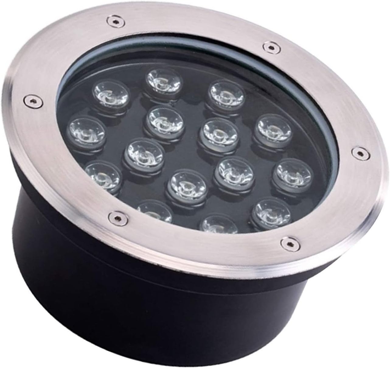 Recessed Underwater Light - LED Ring Fountain Light, Recessed Underwater Light Water Feature Lights IP68 Waterproof Stainless Steel Material 12V Pool Lamp for Outdoor Fountain ( Color : Blue Light , S