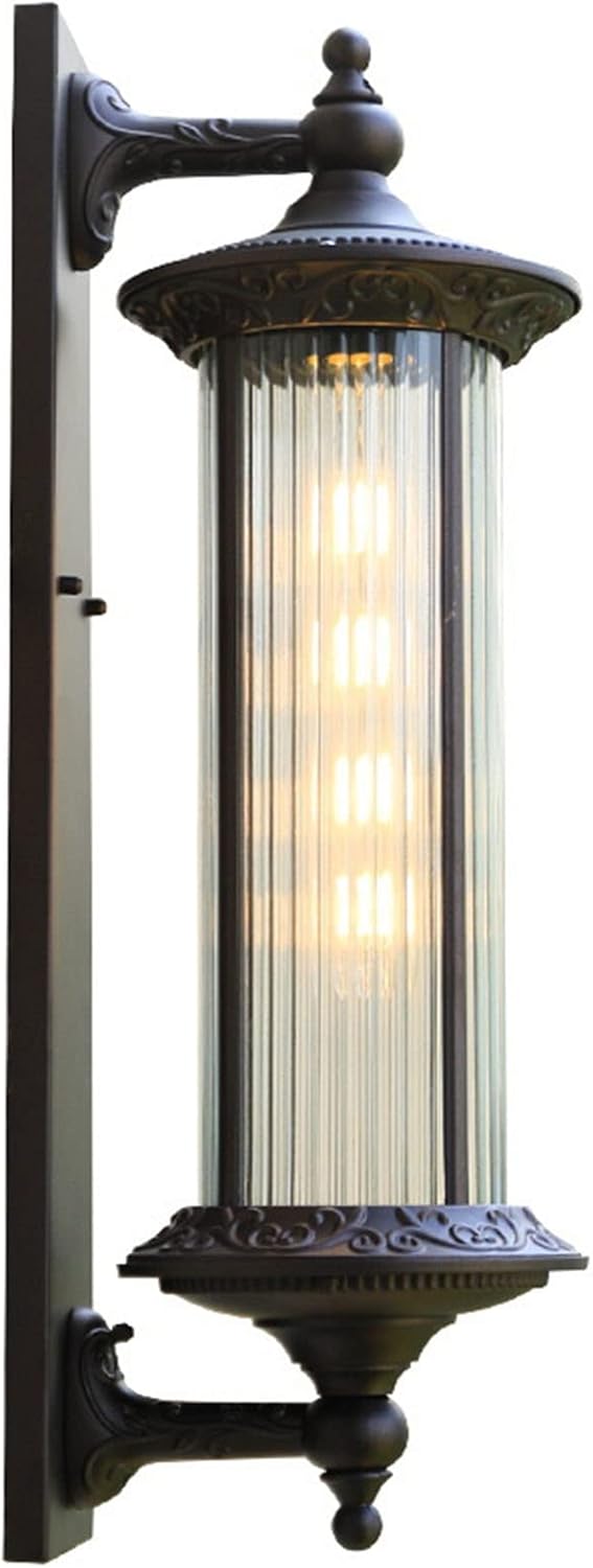 Outdoor Wall Light Fixtures, Porch Lights Wall Lanterns Exterior Modern Matte Black Wall Mount Lighting Anti-Rust E26 Socket Wall Scones for Front Door Garage, 2 Pack