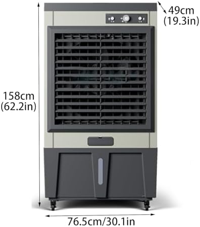 Portable Air Conditioners, Evaporative Air Cooler with Water Tank and Wheel, 3 In 1 Swamp Cooler Thats Blow Cold Air for Room(76.5 * 49 * 158cm)