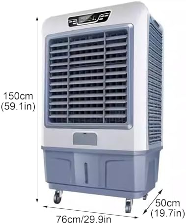 3 in 1 Air Conditioners, Portable Swamp Cooler with Large Water Tank and LED Screen, Evaporative Air Cooler for Room Bedroom Office(76 * 50 * 150cm)