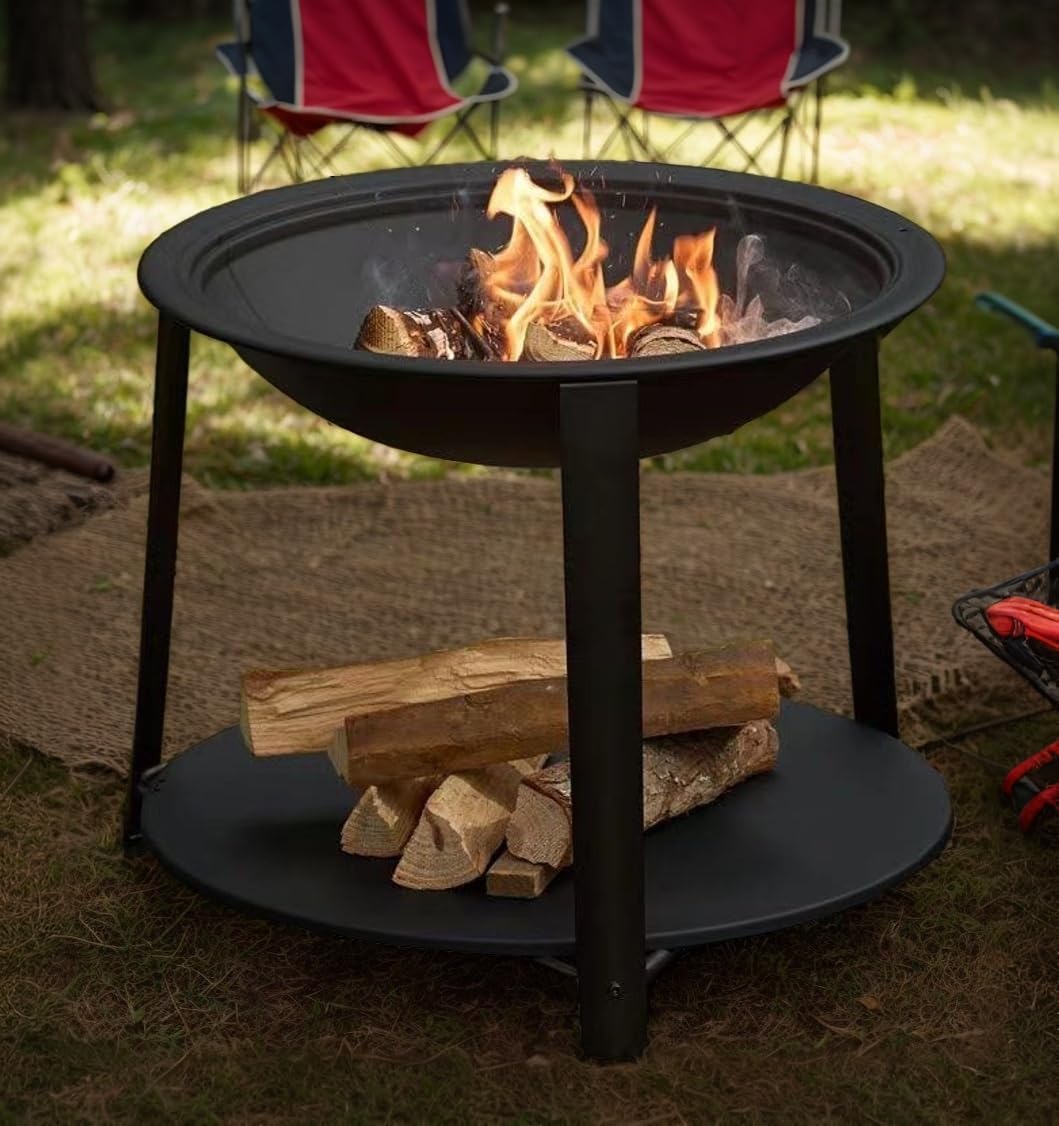 Small Grill Outdoor - Portable Charcoal Grill & FIRE Pit - Ideal for Backyard, Camping & Terrace BBQ - Easy to Assemble & Sturdy Design (Set of Five)