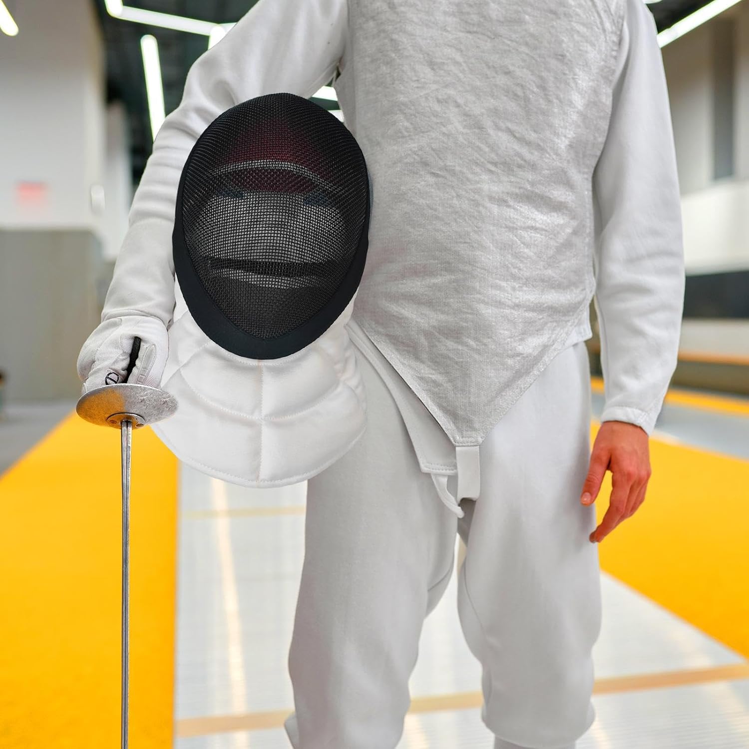 DYNWAVE Fencing Face Guard, Stabproof, Comfortable for Sparring Breathable Professional Sports Accessories, Coach Fencing Helmet