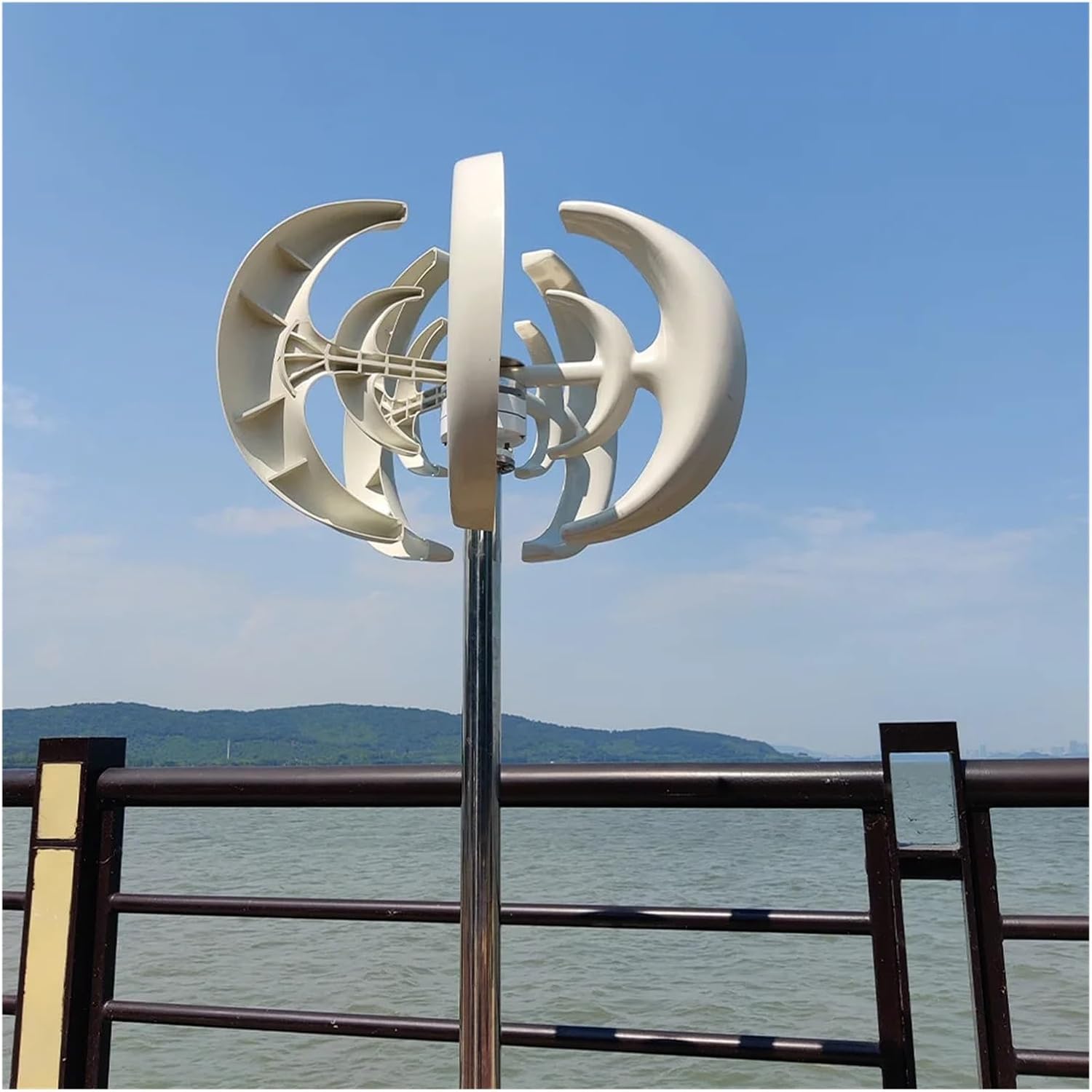 3000W Wind Turbine Generator Kit, 24V 48V Vertical Wind Turbine Household Low Noise and Efficient Solar Cell System Industrial Energy(with Inverter System,48V)