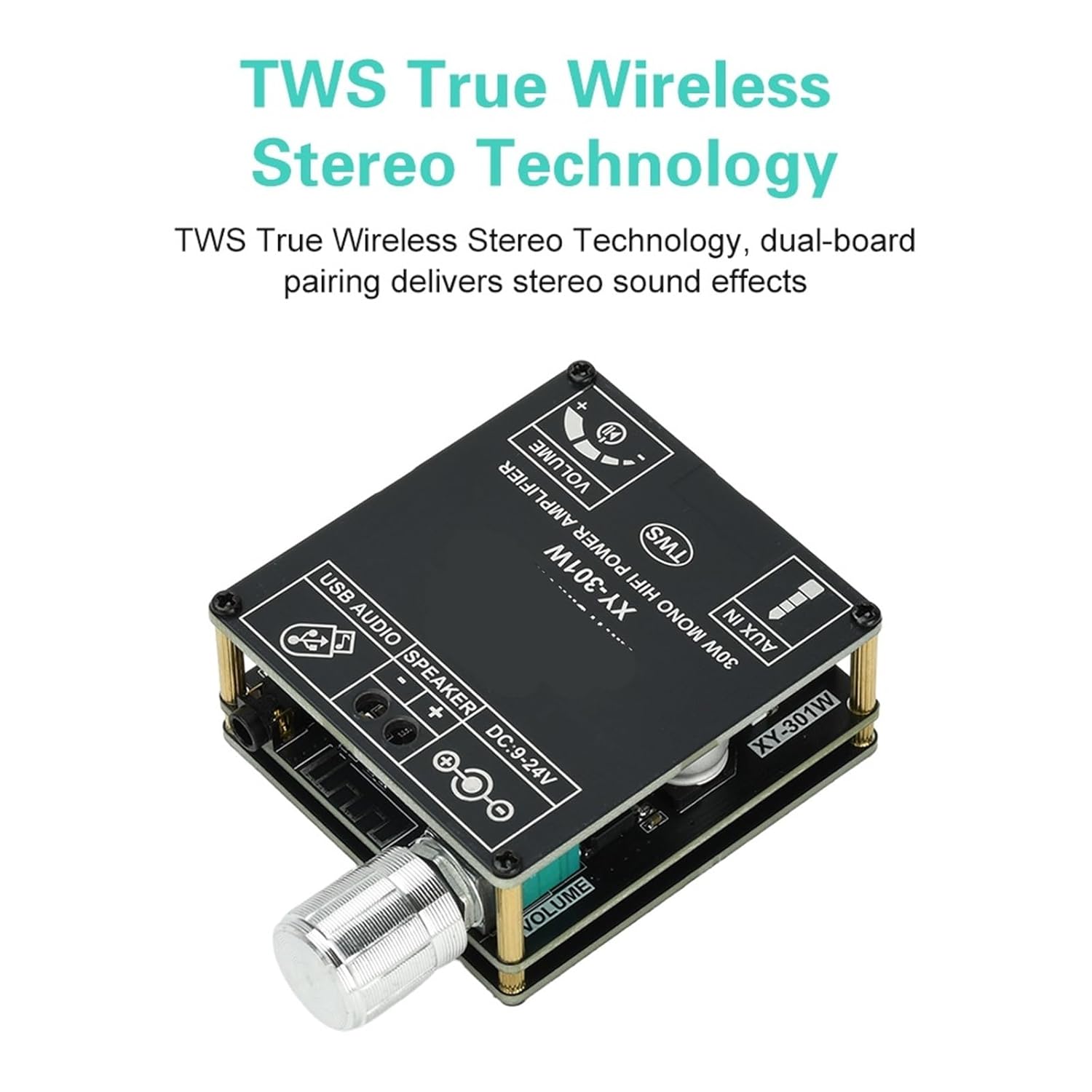 XY-301W Digital Audio Amplifier Board Mono 1 Channel 30W 5.2 Sound Stereo Amplifiers AMP Module TWS Home Theater(C)