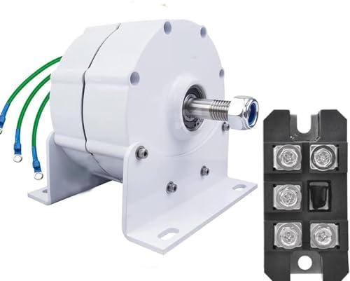 Upgraded 12000W 3 Phase Gearless Permanent Magnet Generator for Wind Water Turbines, Low RPM AC Generator with Rectifier - High Efficiency Windmill Power Solution