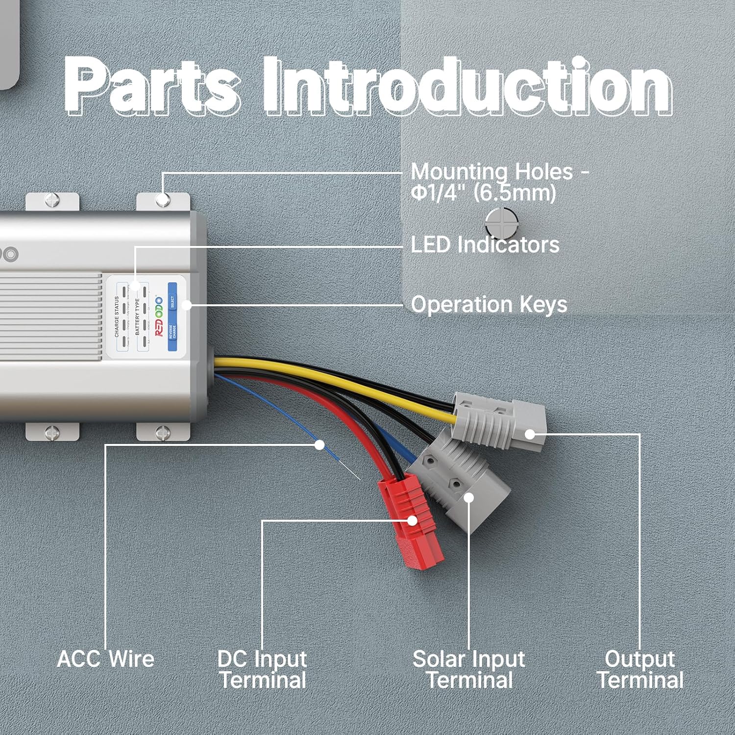 Redodo MPPT Solar Charge Controller 40Amp 12V/24V DC Built in Bluetooth and 12V 40A DC to DC Charger with MPPT