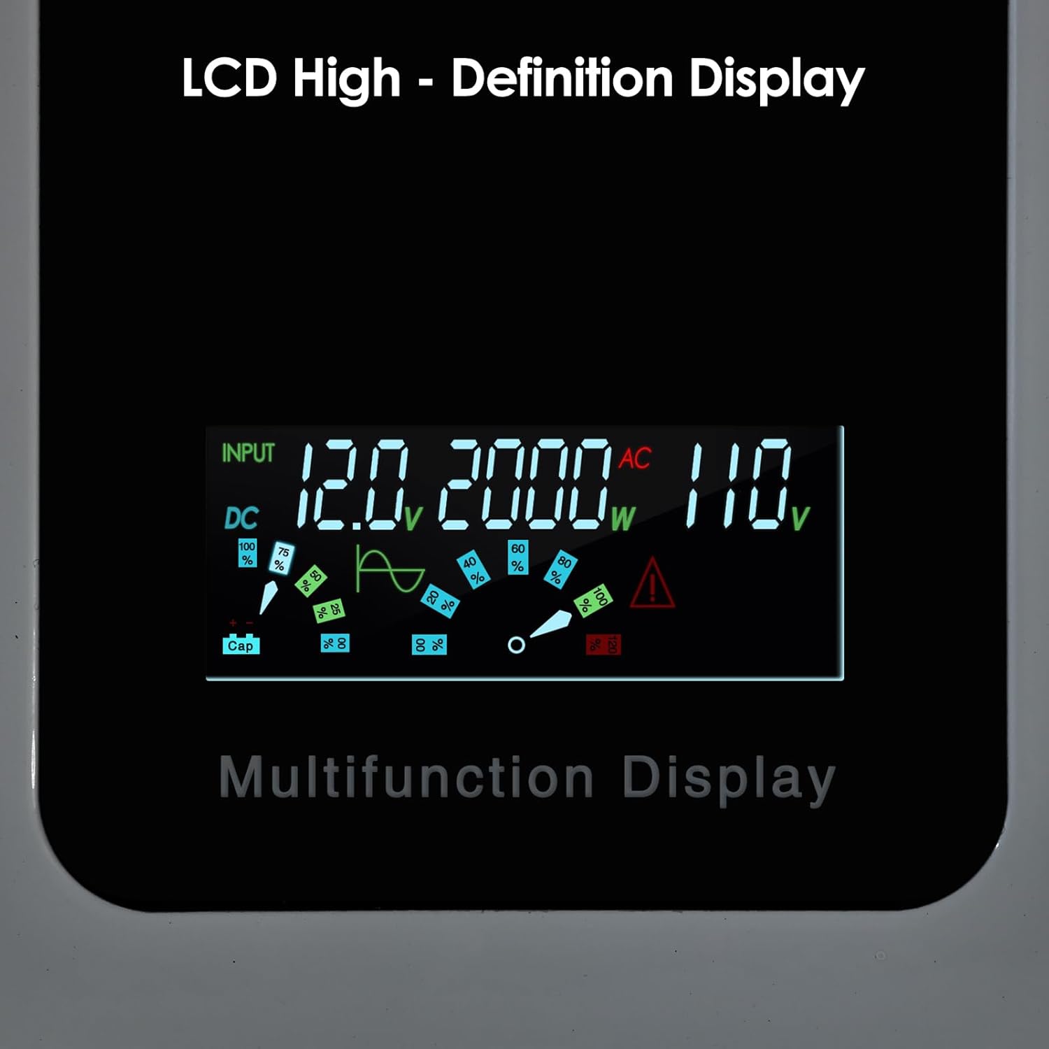 1000W Pure Sine Wave Inverter 12V DC to 120V AC Converter for Home, RV, Truck, Camping, Trailer, Support Li, AGM, SLD, Gel, FLD Batteries