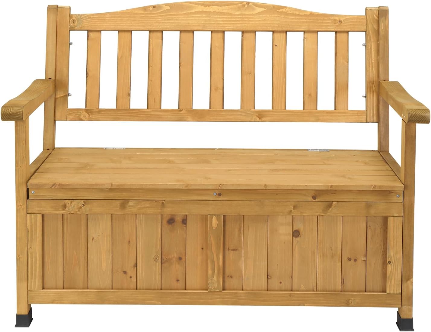 Outdoor Bench with Storage Wood Seating Cedar Garden - 44