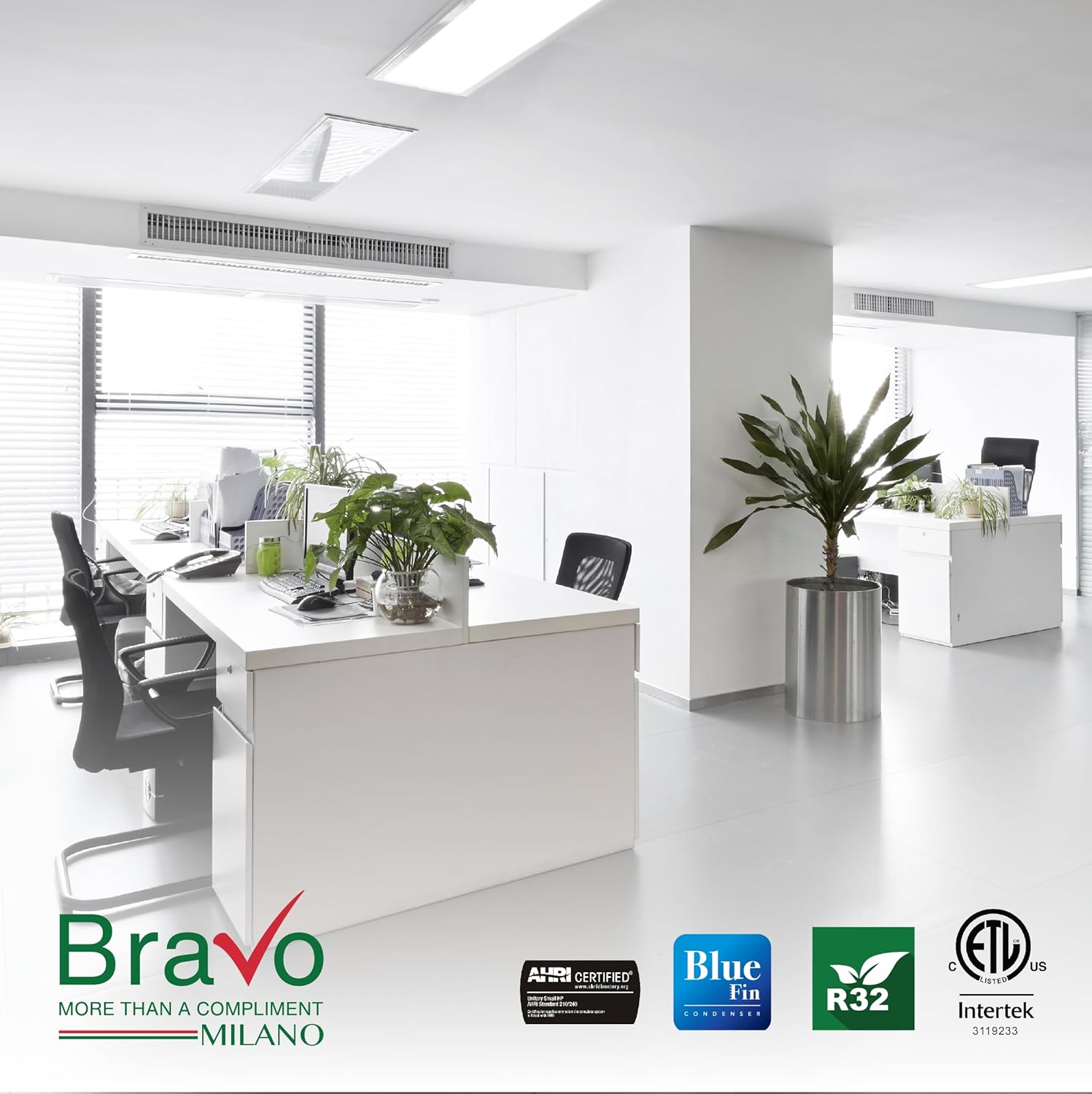 BRAVO 18,000 BTU Dual Zone 12000 + 12000 BTU Wall Mount, 22 SEER2 Ductless Mini Split AC & Heat Pump – Includes Smart Control & 16FT Installation Kits – Inverter System