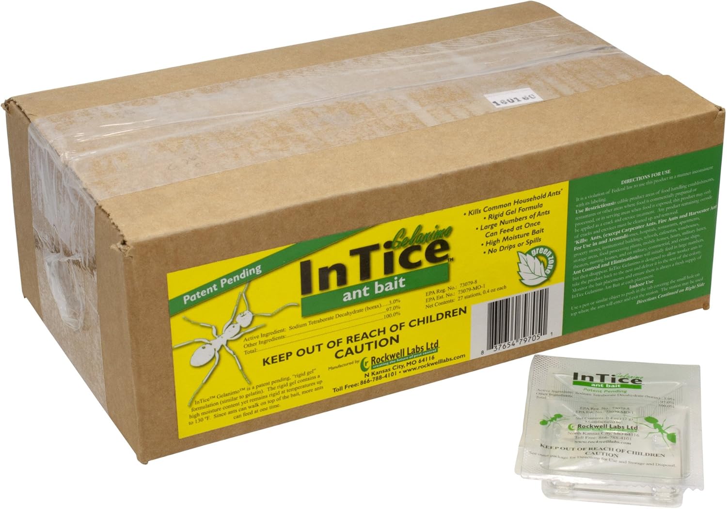 Rockwell Intice Gelanimo Ant Bait Stations, 27 Stations per Box