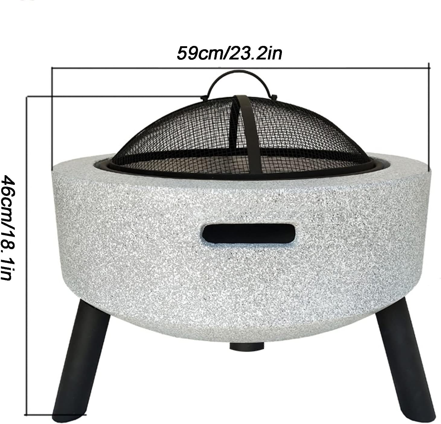 Fire Pit Outdoor fire Pit Table, 23-inch Villa Courtyard Wood Burning fire Pit, Used for Outdoor Cooking and Barbecue