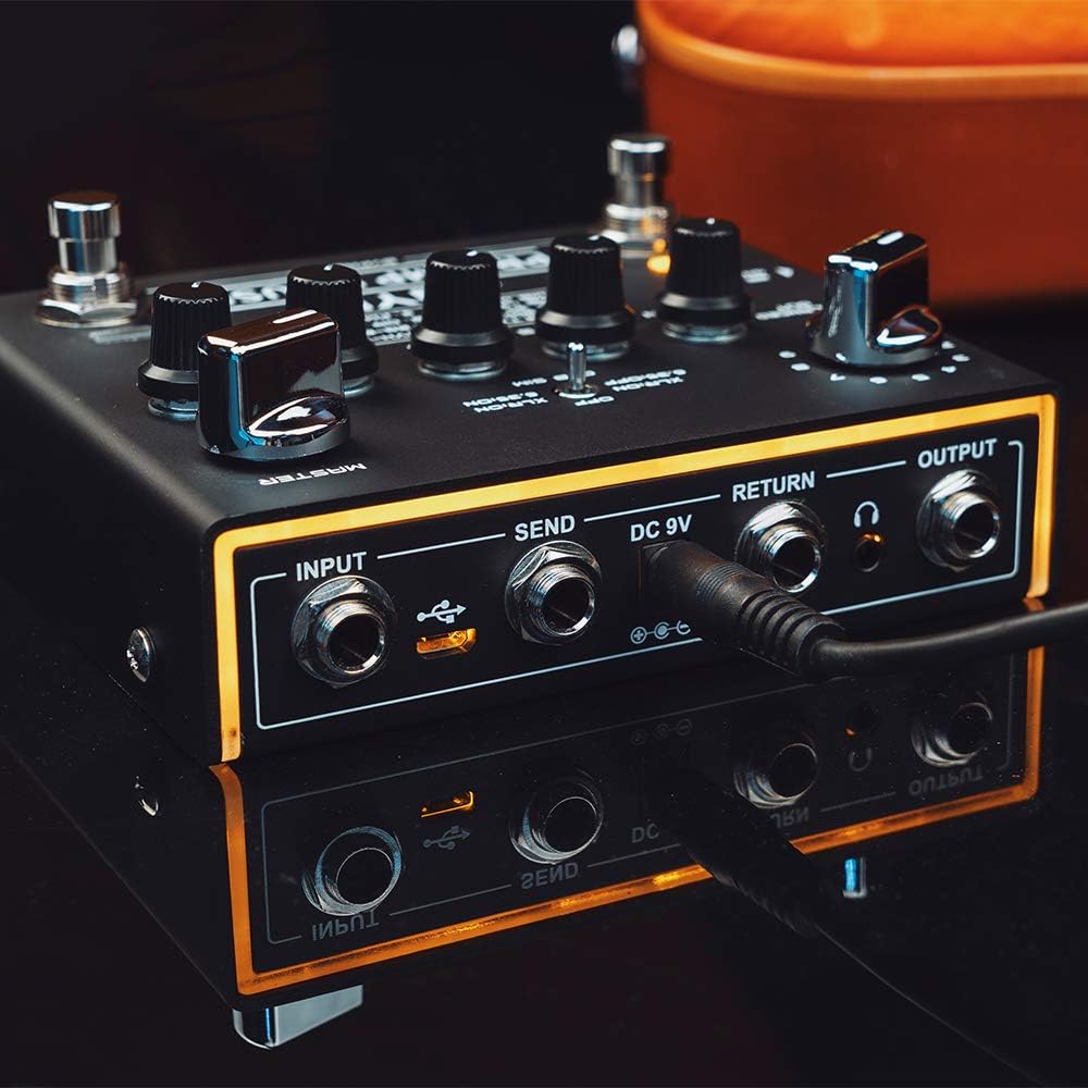 JOYO R-15 Dual Channel Preamp Cabinet Simulation Effect Pedal Bundle with JP-02 DC 9V 18V Power Supply