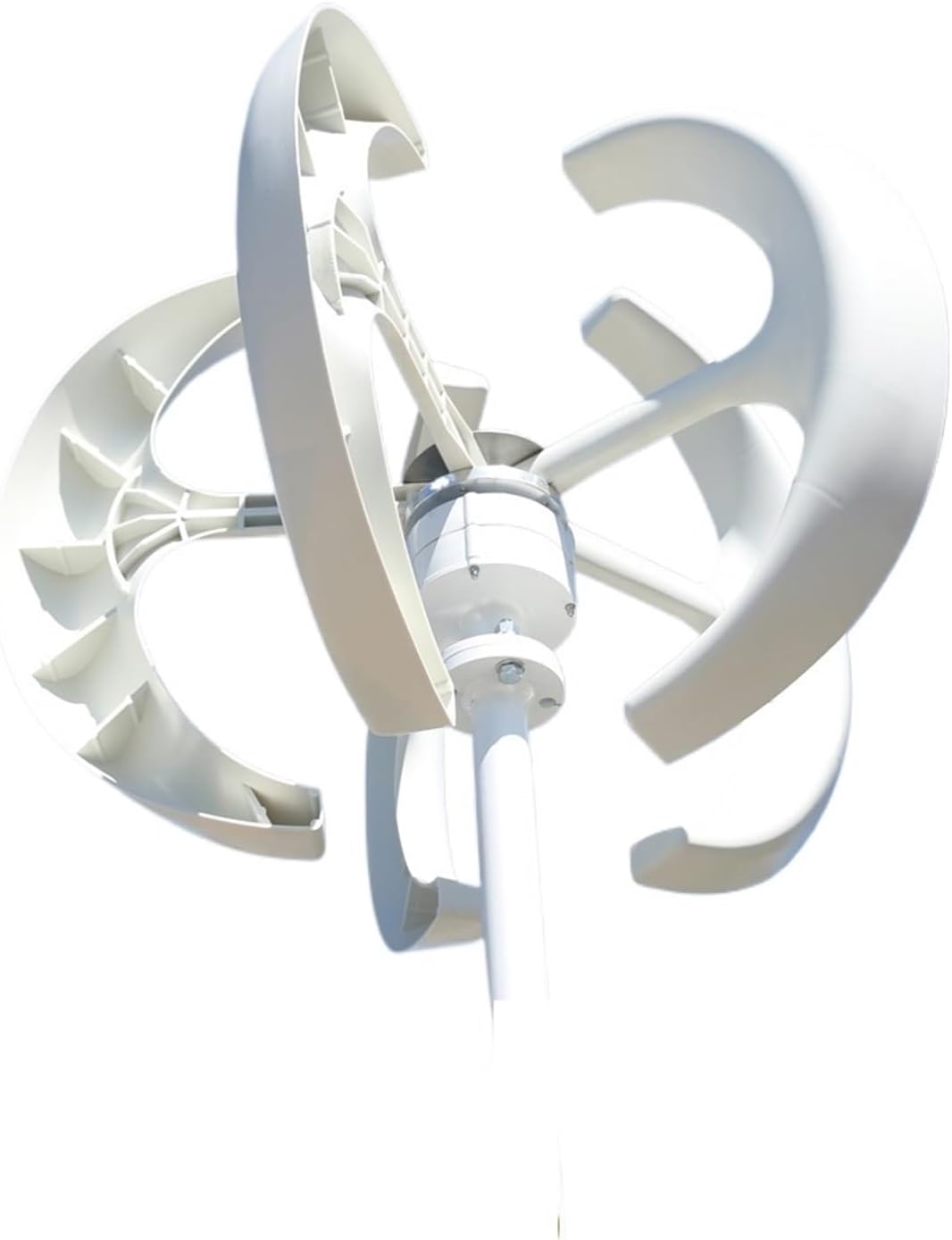 Windmill Generator, 5000W Home Low Noise Wind Power Turbine Electric Generator 5KW 12V 24V Vertical Windmill Low Wind Speed Starting Wind Turbines (Color : White, Size : 24V), 1005006150593534