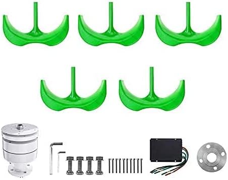 Wind Power Turbines Generator,5000W 12/24/48V 5 Blades Generator Lantern Wind Turbines Vertical Axis for Streetlight+Controller