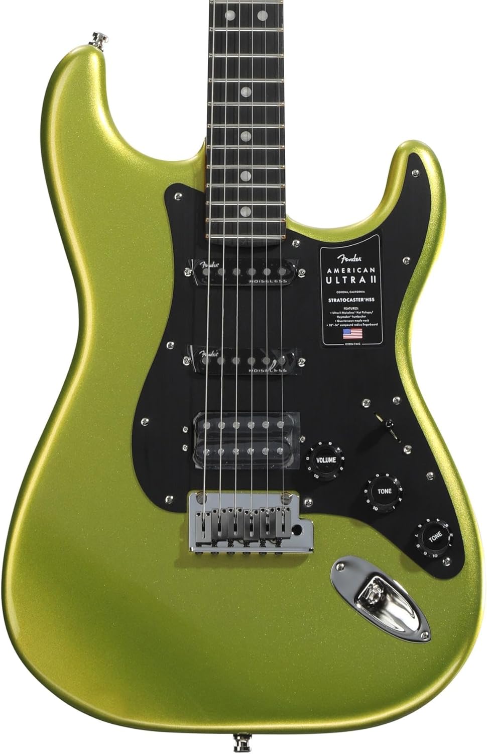 Fender American Ultra II Stratocaster HSS Electric Guitar - Solar Flare, Ebony Fingerboard, Sweetwater Exclusive