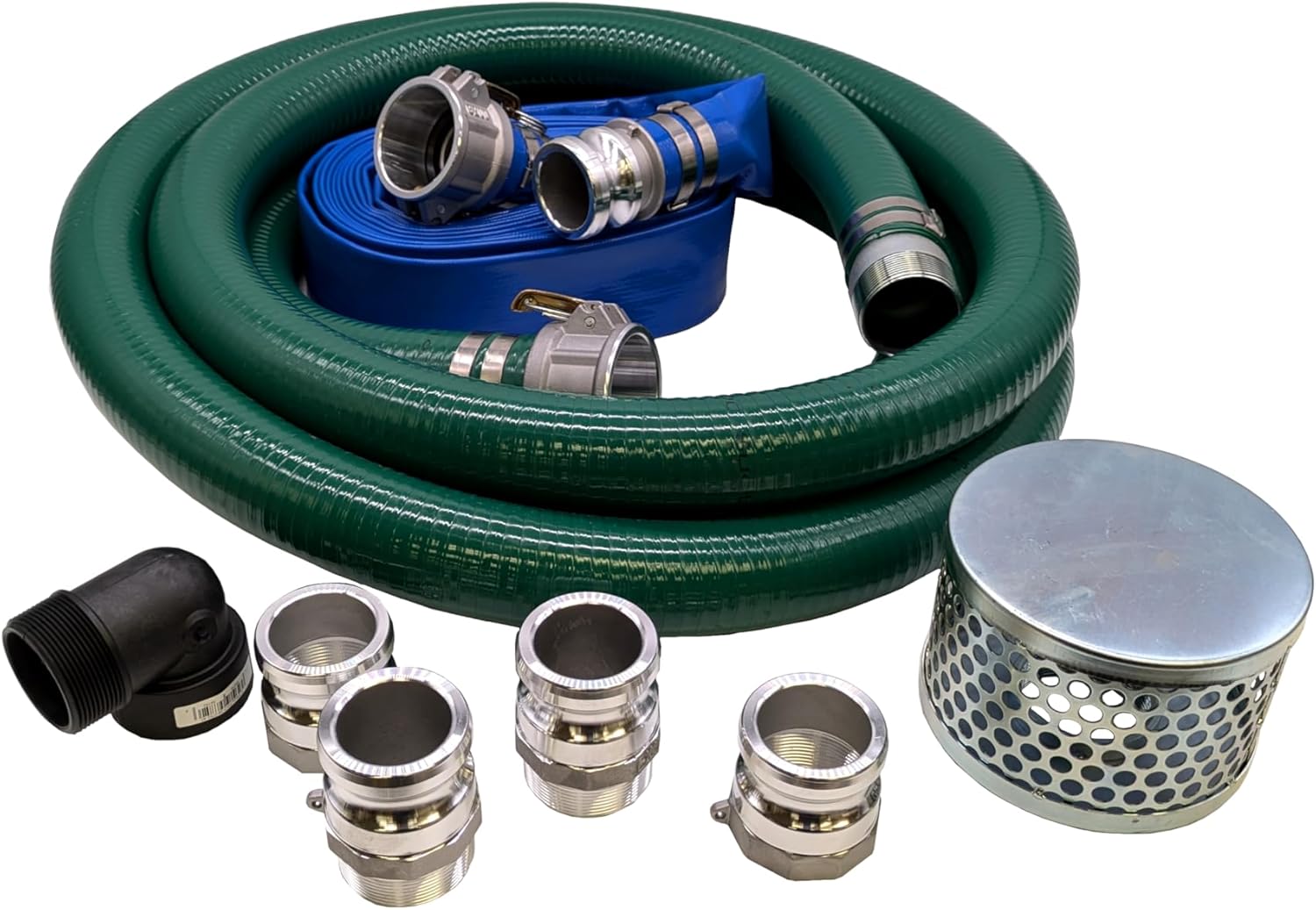 Pacer Pumps 58-0206 2 inch Water Pump Hose Kit with Fittings, Hoses, Couplers, Strainers, Discharge Elbow and Connectors