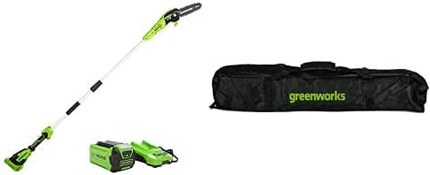 Greenworks 40V Polesaw with 2.0Ah battery and charger, Polesaw Carry Case included PC0A00