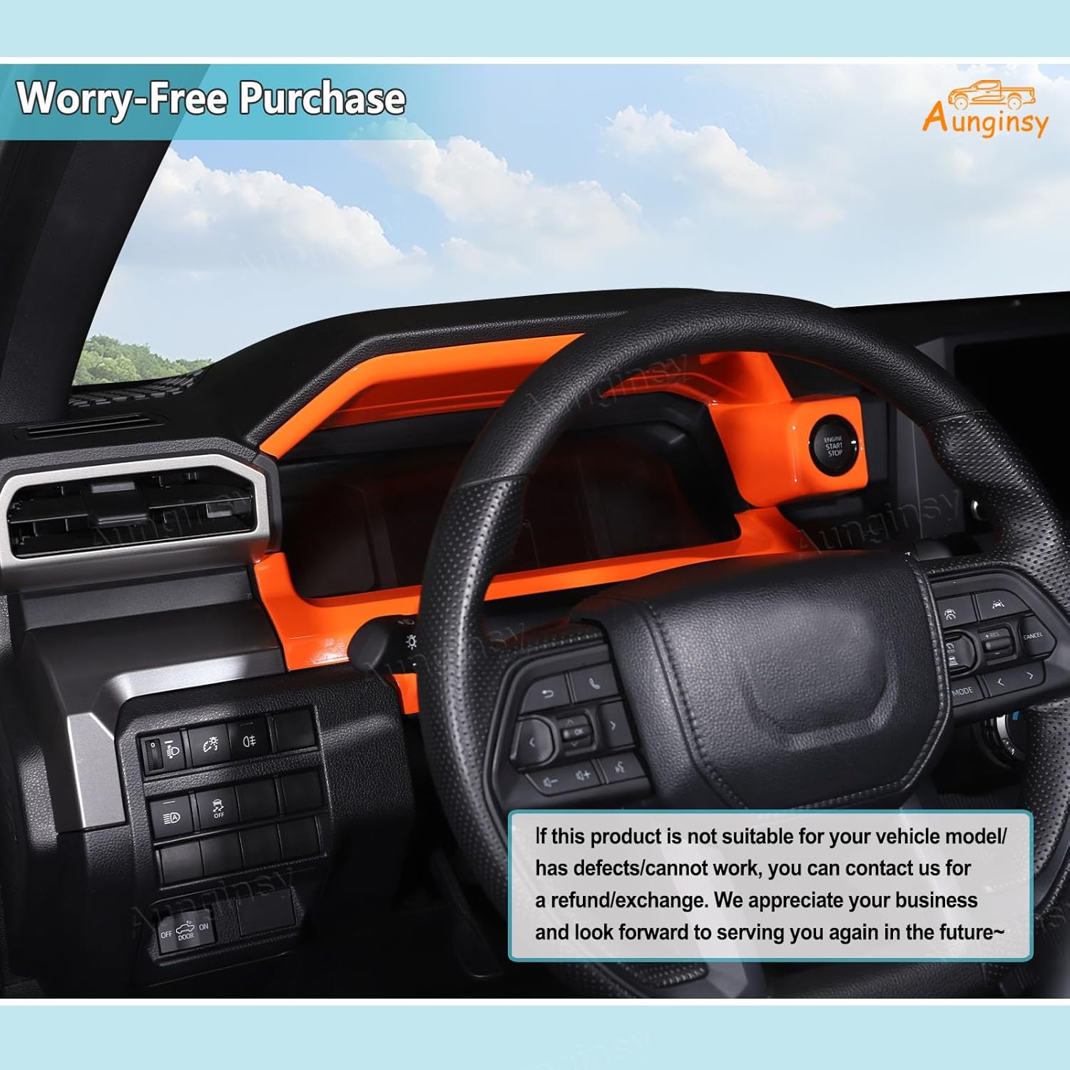 Aunginsy Center Console Dashboard Meter Panel Trim Cover Compatible with Toyota Tacamo 2024 2025 2026, ABS Car Dash Instrument Panel Gauge Cluster Cover Decorative Frame Protector Interior Accessories