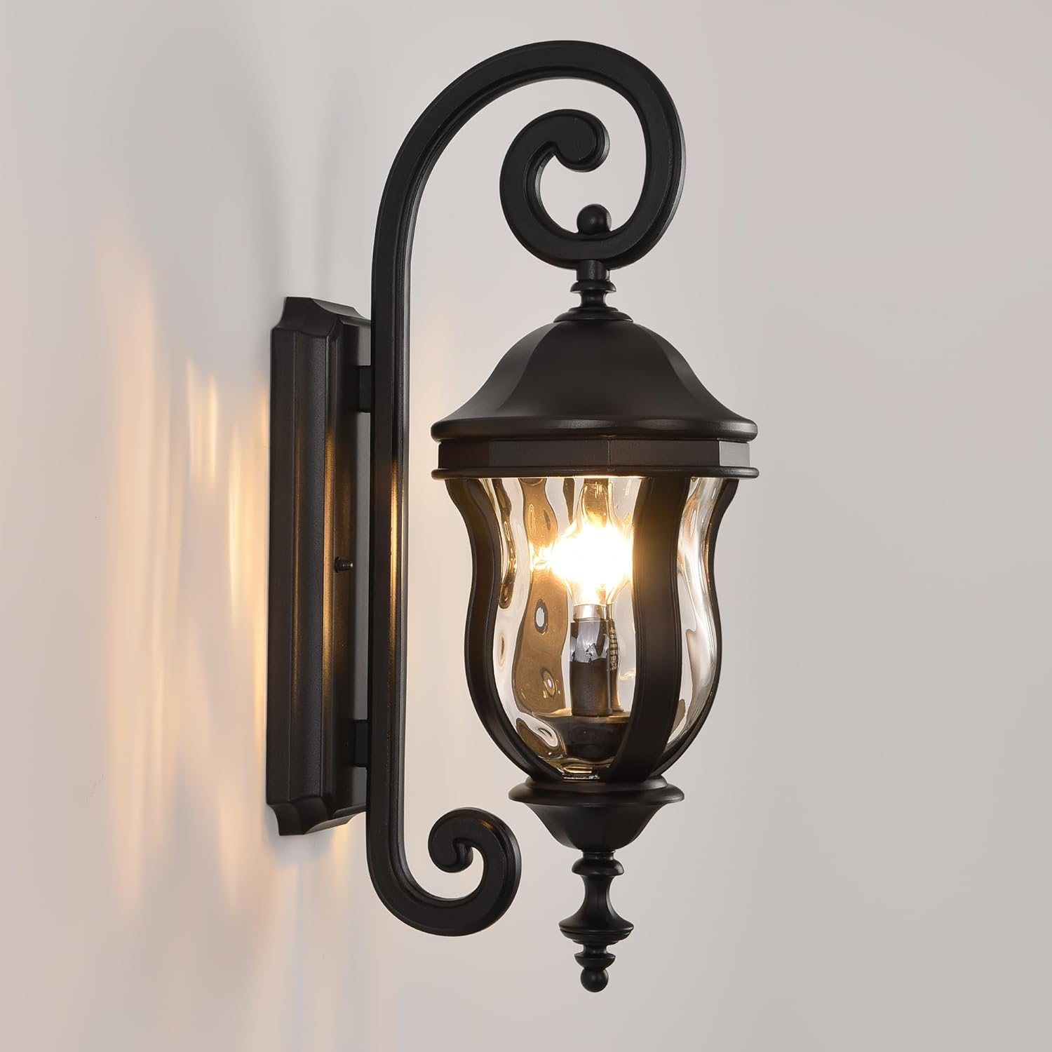 Outdoor Wall Sconces, Black Outdoor Porch Lights, 22.8