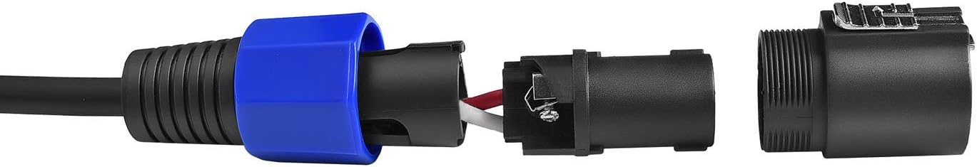 2Pcs 100 Feet Professional Speakon to 1/4 Speaker Cable, Pair 100 ft 12 Gauge Speakon to 1/4 Male Inch Audio Amplifier Connection Heavy Duty Cord Wire with Twist Lock