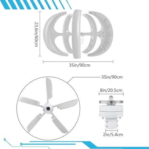 16000W Wind Turbine Generator - Horizontal Axis Off-Grid Power System, 12V/24V/48V Output, Low Starting Wind Speed, Ideal for Home Energy Solutions & Renewable Energy