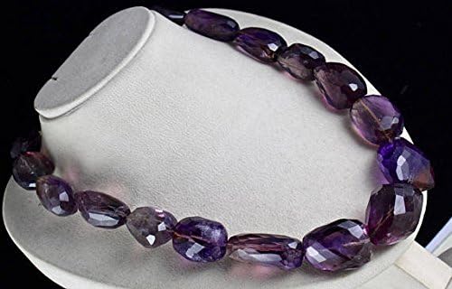 Natural AMETRINE FACETTED BEADS Tumble Necklace 22 INCHES 39 MM TO 30 MM