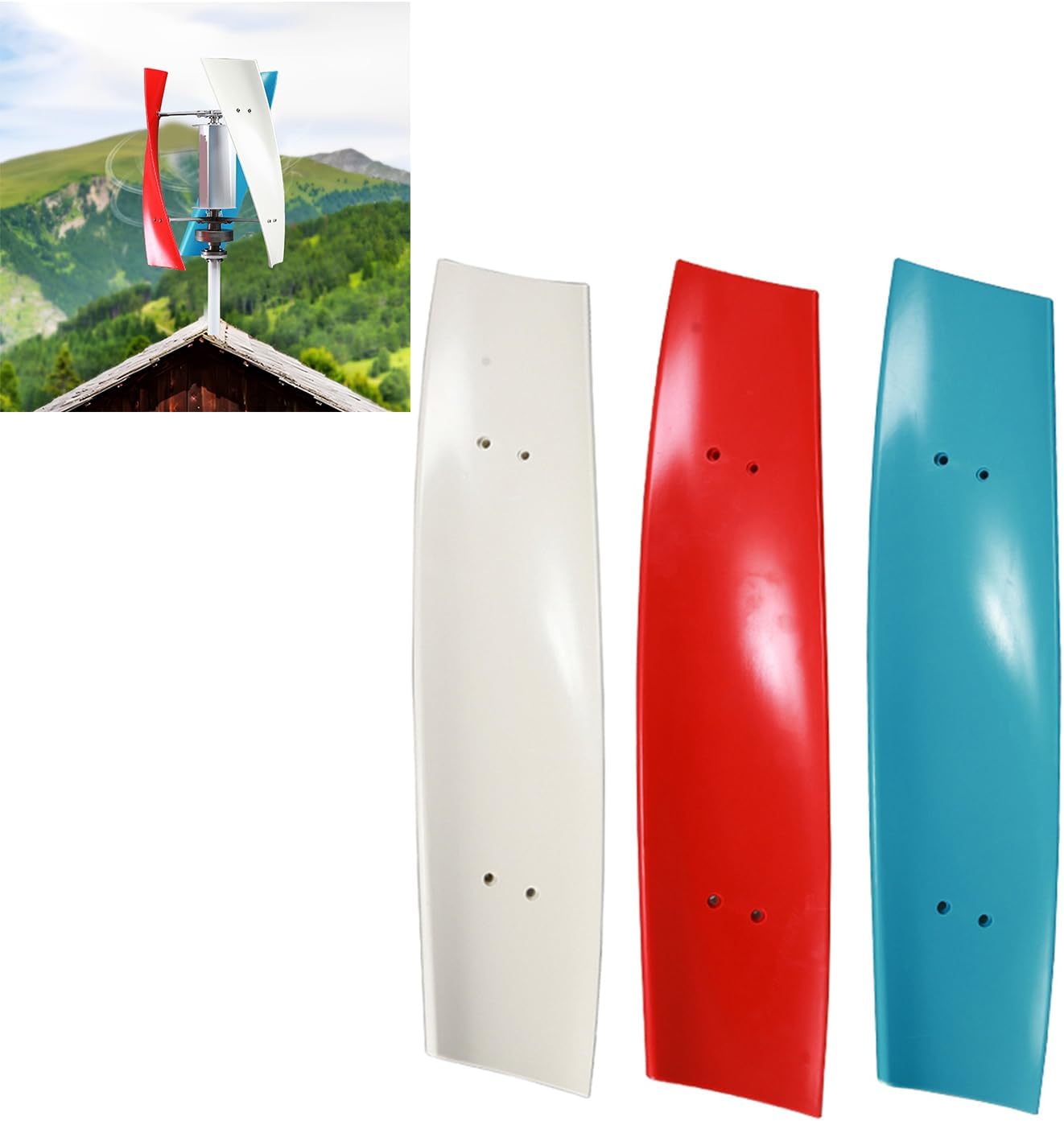 12V 24V 48V Portable Windmill Generato Blades,for 100W-12000W Vertical Wind Turbine Generator Wind Turbine Generator Home Use