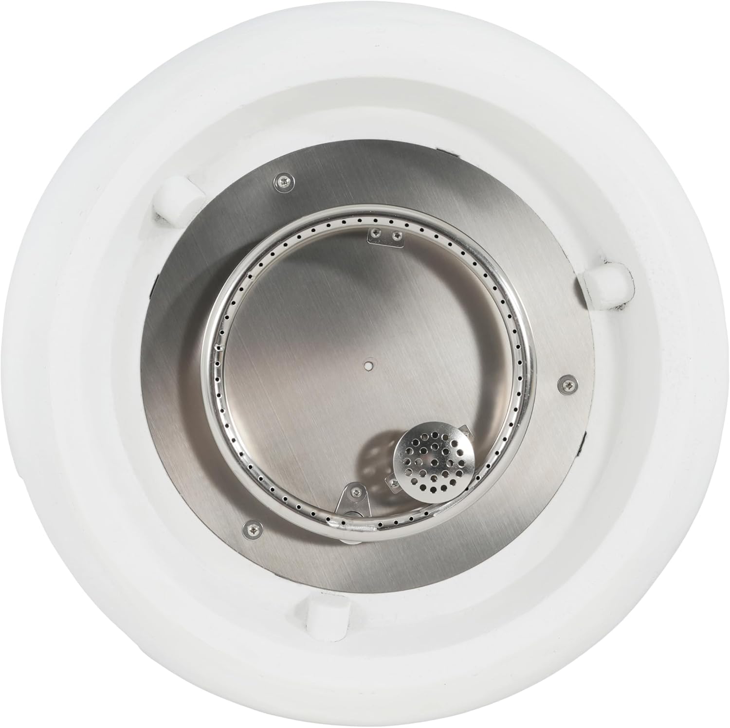 Merax 22-inch Outdoor Propane Fire Pit, 40,000 BTU Portable Tabletop Firepit for Patio, MGO Steel (Tank Cover Not Provided), No Assembly, White