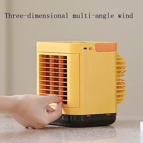 Portable Air Conditioner Fan, USB Personal Mini Evaporative Air Cooler with 3 Speeds, Quiet Air Cooler Fan, for Home Office Bedroom (Color : White)