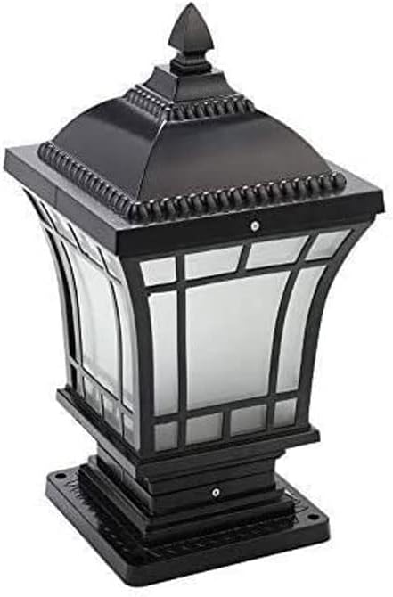 European Style E27 Post Light Outdoor Garden Decoration Column Light Waterproof Glass Lampshade Villa Gate Lighting Fixtures Pillar Pole Lamp Lawn Landscape Light