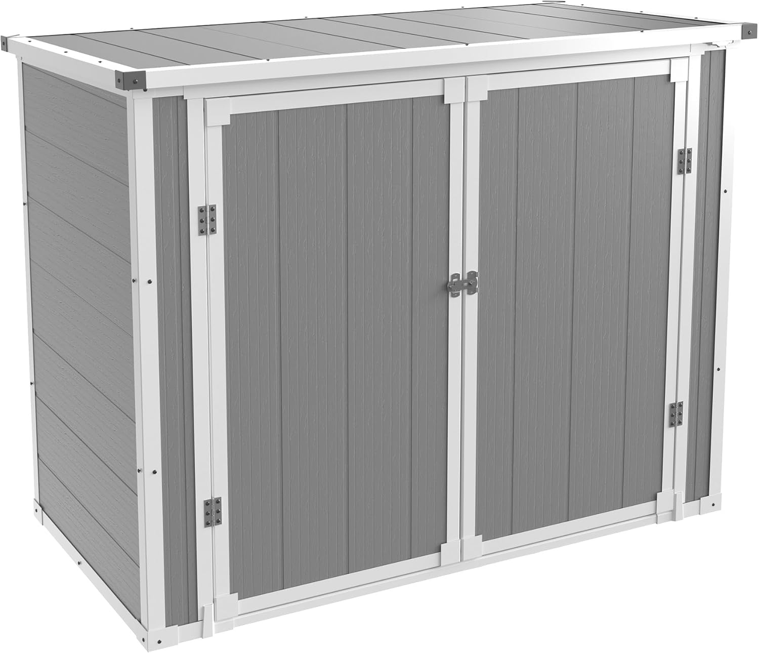 Outdoor Storage Shed for Backyard Garden Horizontal Portable Utility Deck Box and Cabinet for Tools, Equipment, Garbage(4.5' x 2.5')