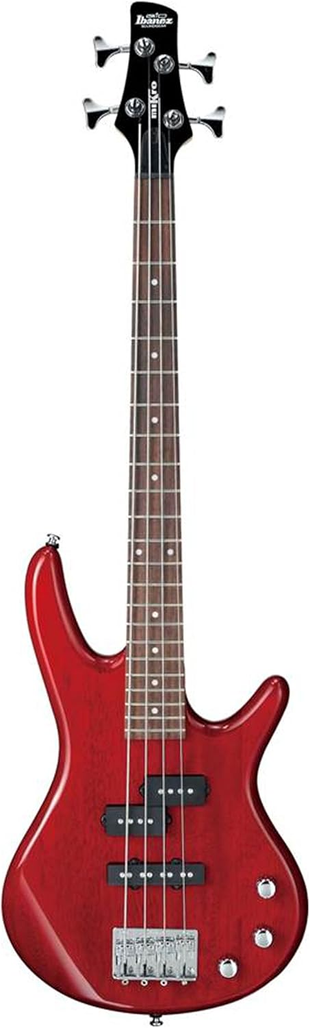 Ibanez GSRM20 Mikro 3/4 Electric Bass Guitar - Trans Red