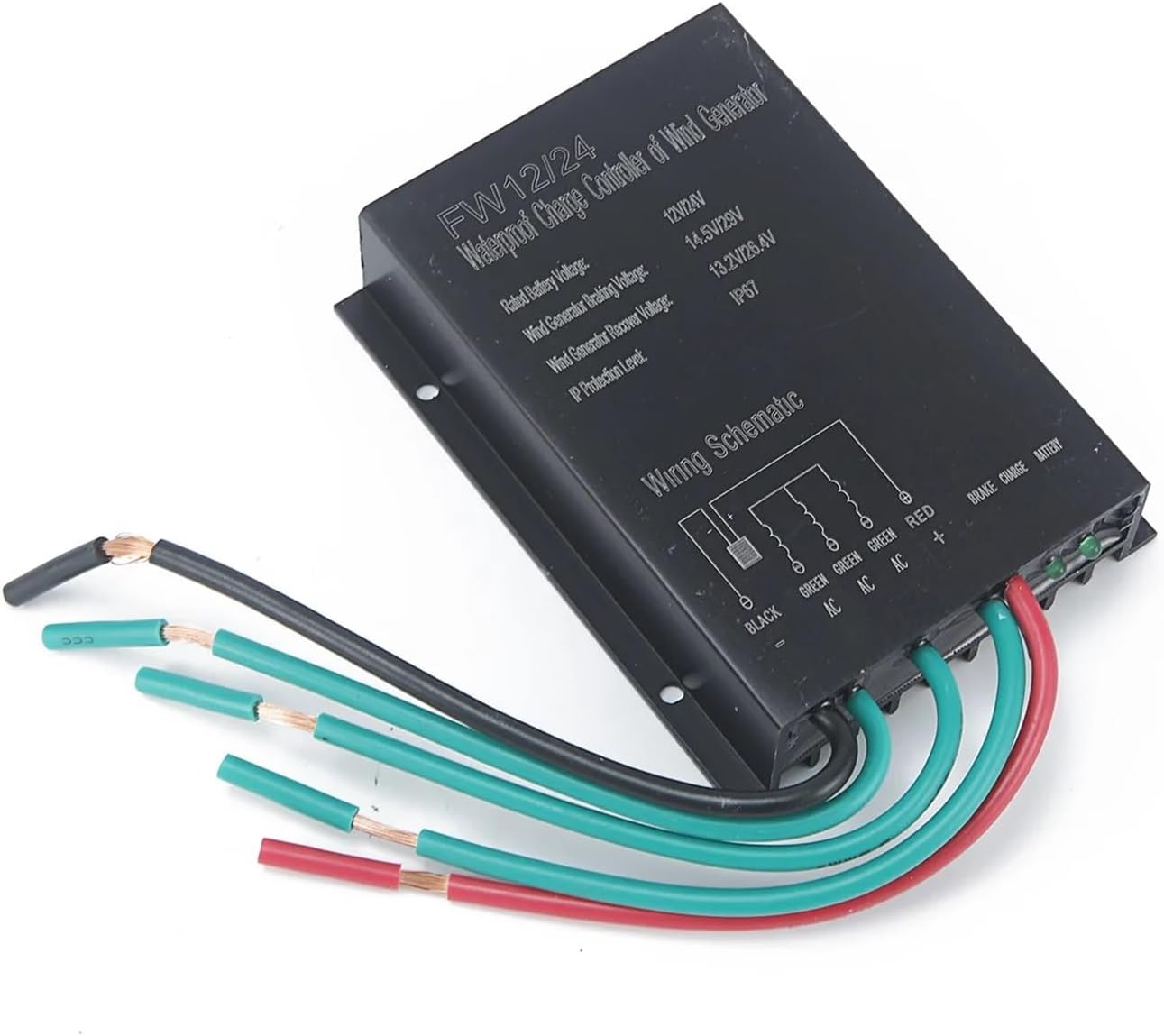 Wind Turbine 600W 24V Wind Turbine Generator Lantern Vertical Axis Wind Generator 5 Leaves with Controller Motor Kit White Red Low Starting Speed for Home(White)