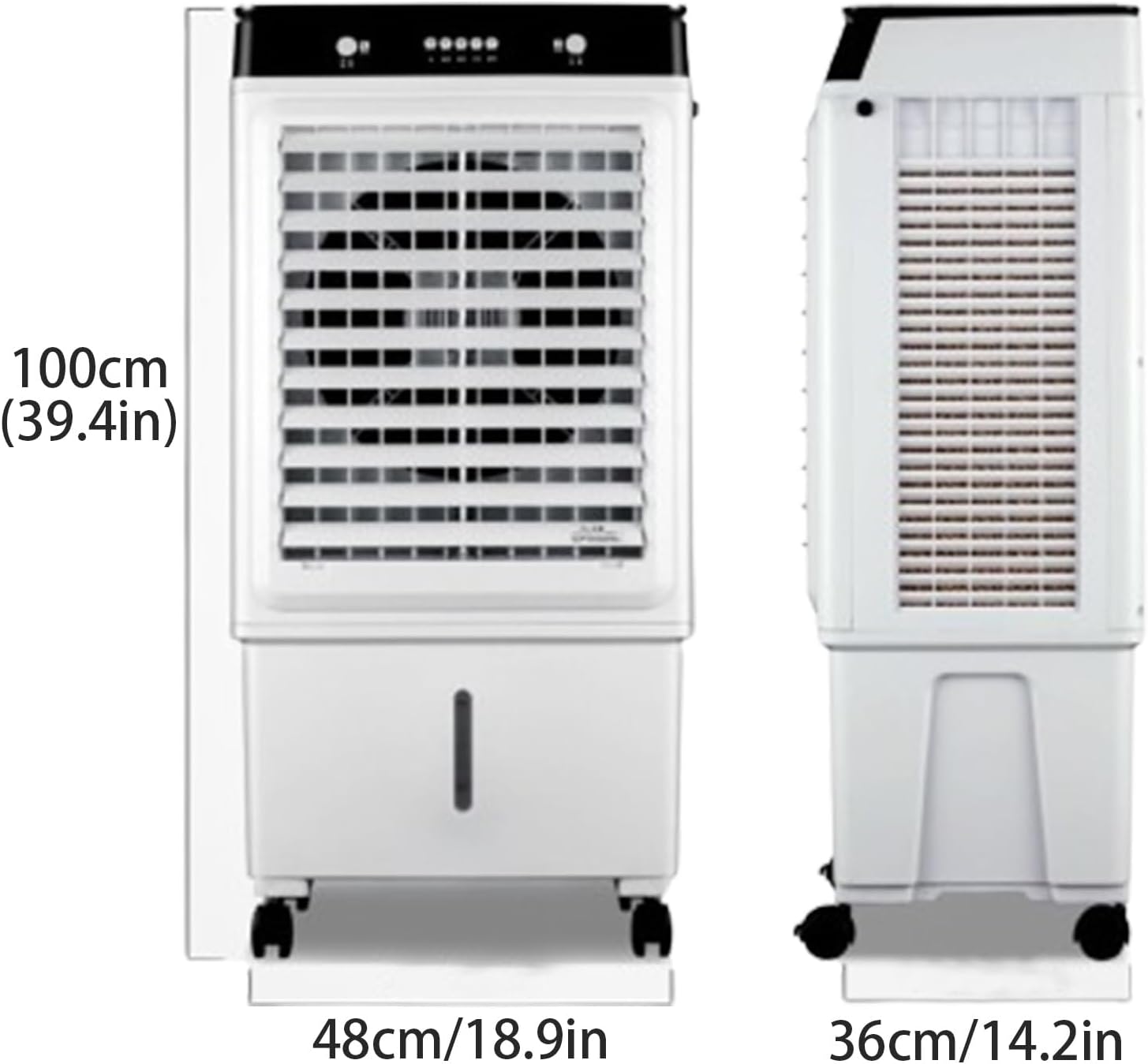 Evaporative Air Cooler, Personal Swamp Cooler with Large Water Tank and 3 Speeds, Fast Cooling Windowless Air Conditioner for Room