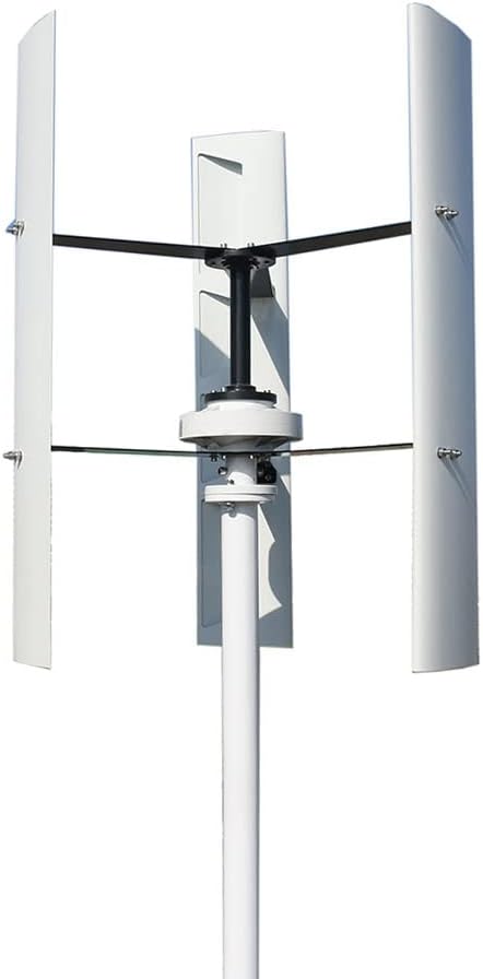 9000W Vertical Wind Turbine, 220V 12V 24V 48V Magnetic Levitation Upright Wind Generator Low Noise with MPPT Controller for Home Camping (White)